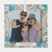 Ornement En Verre Plage Vacances Souvenirs Famille Keepsaké Shell (Recto)