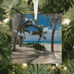 Ornement En Verre Plages tropicales | Anguilla Beach, Palm Tree<br><div class="desc">Cette photo Getty Images extraordinaire présente les meilleures plages d'Anguilla.</div>