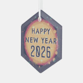 Ornement En Verre Planète Abstraite moderne Bonne année 2026 (Avant gauche)
