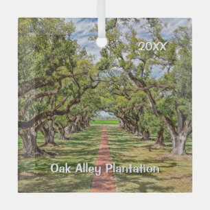 Ornement En Verre Plantation d'Oak Alley, chênes verts du Sud