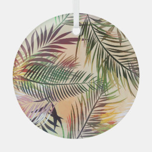 Ornement En Verre Plantes tropicaux Abstraits : illustration Vintage
