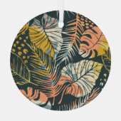 Ornement En Verre Plantes tropicaux : motif artistique abstrait. (Verso)