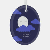 Ornement En Verre Pleine lune avec nuages (Avant droite)