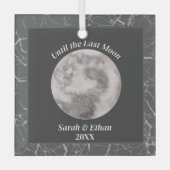 Ornement En Verre Pleine lune gothique gris foncé (Recto)