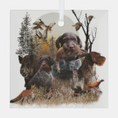 Ornement En Verre Pointer à poil dur allemand  (Verso)