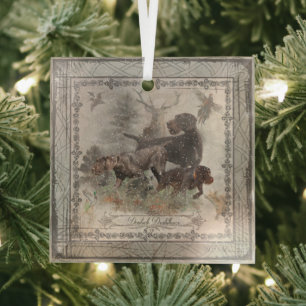 Ornement En Verre Pointeur À poils durs allemand