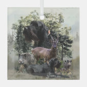 Ornement En Verre Pointeur à poils durs, Chasse en plein air (Recto)