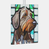 Ornement En Verre Pointeur à poils durs Griffon "Verre Tiré" (Avant droite)