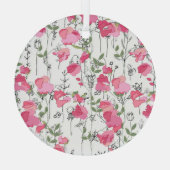 Ornement En Verre Pois doux : Texture Florale d'été. (Verso)