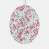 Ornement En Verre Pois doux : Texture Florale d'été. (Avant droite)