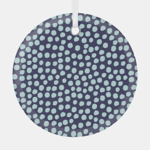 Ornement En Verre Pois malin, motif à l'encre tendance.