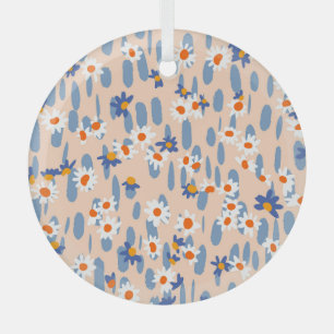 Ornement En Verre Poissons botaniques : Motif Vintage sans couture.