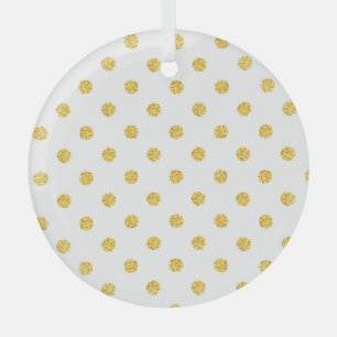 Ornement En Verre Polka Gold Parties scintillant points Texture