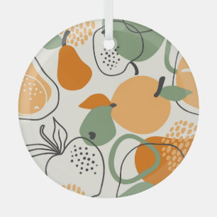 Ornement En Verre Pommes, poires : motif vintage sans soudure.