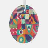 Ornement En Verre Pop formes géométriques abstraites, motif transpar (Avant droite)