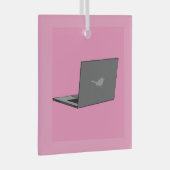 Ornement En Verre Portable gris avec logo d'oiseau (Avant droite)