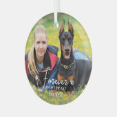 Ornement En Verre Pour toujours dans mon coeur Custom Pet Dog Memori (Avant gauche)