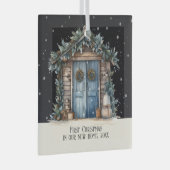 Ornement En Verre Premier Noël dans notre nouvelle maison personnali (Avant droite)