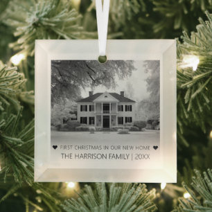 Ornement En Verre Premier Noël dans notre nouvelle maison Photo pers