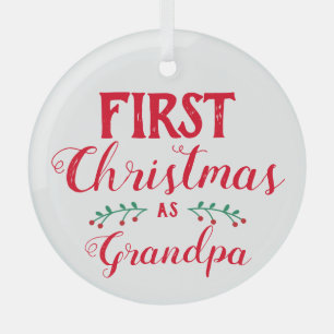 Ornement En Verre Premier Noël en Grand-père rouge et blanc gardien