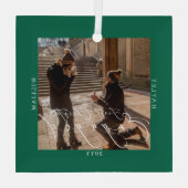Ornement En Verre Premier Noël engagé photo vert (Verso)