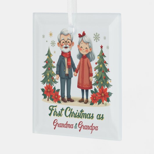 Ornement En Verre Premier Noël Festif grand-parent Keepsaké (Avant gauche)