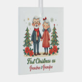 Ornement En Verre Premier Noël Festif grand-parent Keepsaké (Avant droite)