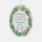 Ornement En Verre Premier Noël Nouveau foyer Élégant année personnal (Avant gauche)