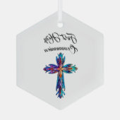 Ornement En Verre Première Croix de la Sainte Communion (Verso)