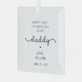 Ornement En Verre Première Fête des pères personnalisée Nouveau Dadd (Avant gauche)