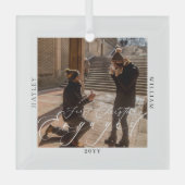 Ornement En Verre Première photo de Noël (Recto)