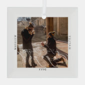 Ornement En Verre Première photo de Noël (Verso)