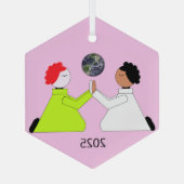 Ornement En Verre Priez pour le monde : Lavande (Verso)