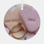 Ornement En Verre Proposition du Fiançailles Diamond Ring (Verso)