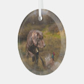 Ornement En Verre Pudelpointers, Chasse faisan (Avant gauche)