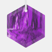 Ornement En Verre Purple Glitch fondu (Recto)