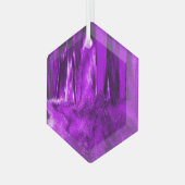 Ornement En Verre Purple Glitch fondu (Avant gauche)