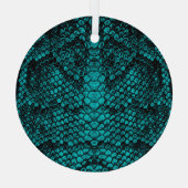 Ornement En Verre Python Skin : Conception Motif de serpent (Verso)