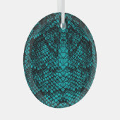 Ornement En Verre Python Skin : Conception Motif de serpent (Avant droite)