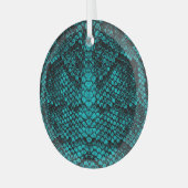 Ornement En Verre Python Skin : Conception Motif de serpent (Avant gauche)
