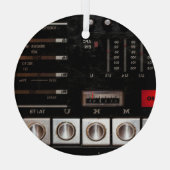 Ornement En Verre Radio nostalgique : Écran Bouton stéréo (Verso)