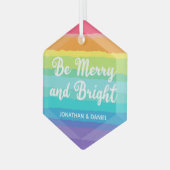 Ornement En Verre Rainbow Be Joyeux & Bright Custom Christmas (Avant gauche)