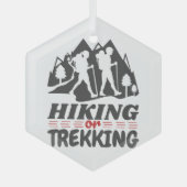 Ornement En Verre Randonnée ou trekking (Recto)