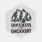 Ornement En Verre Randonnée ou trekking (Verso)