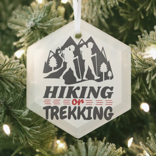 Ornement En Verre Randonnée ou trekking (Insitu)