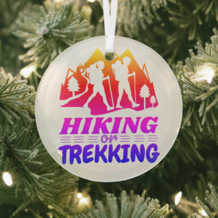 Ornement En Verre Randonnée ou trekking