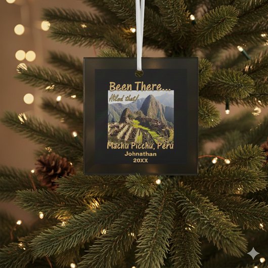 Ornement En Verre Randonnée sur le sentier Inca - Machu Picchu