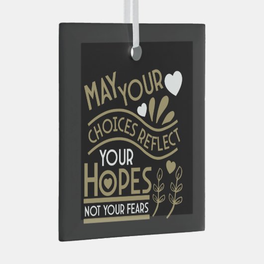 Ornement En Verre Reflet de vos espoirs Motivation (Avant droite)