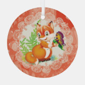 Ornement En Verre renard et papillon (Verso)