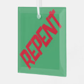 Ornement en verre REPENT - Vert (Avant gauche)